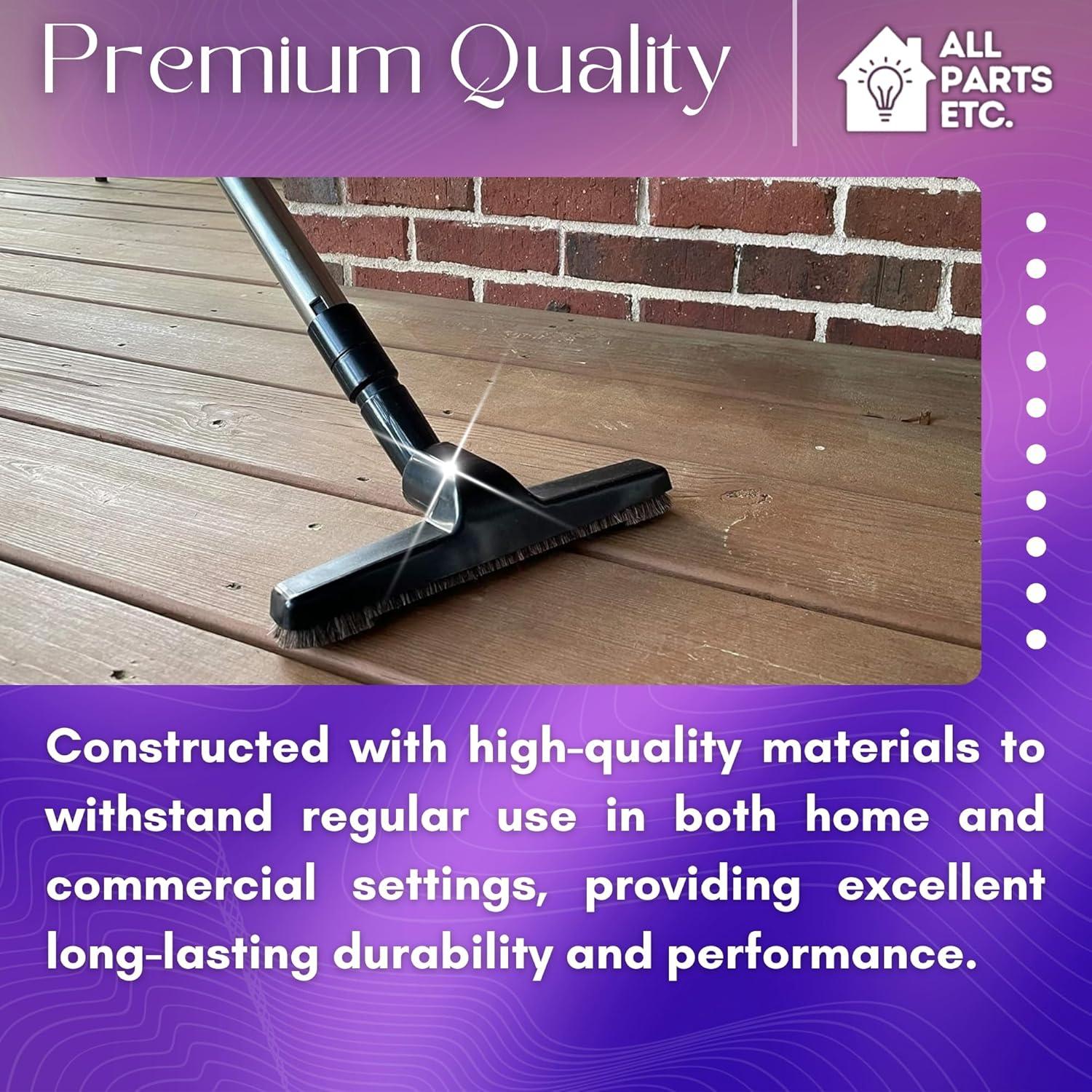 image:image125 Vacuum Floor Brush Attachment 10 Wide Soft Bristles with Two Adapters for 1375 amp 15 Compatibility Fits many Shop Vac Shark Hoover Eureka Dirt Devil Miele Oreck and MoreFloor Brush 10