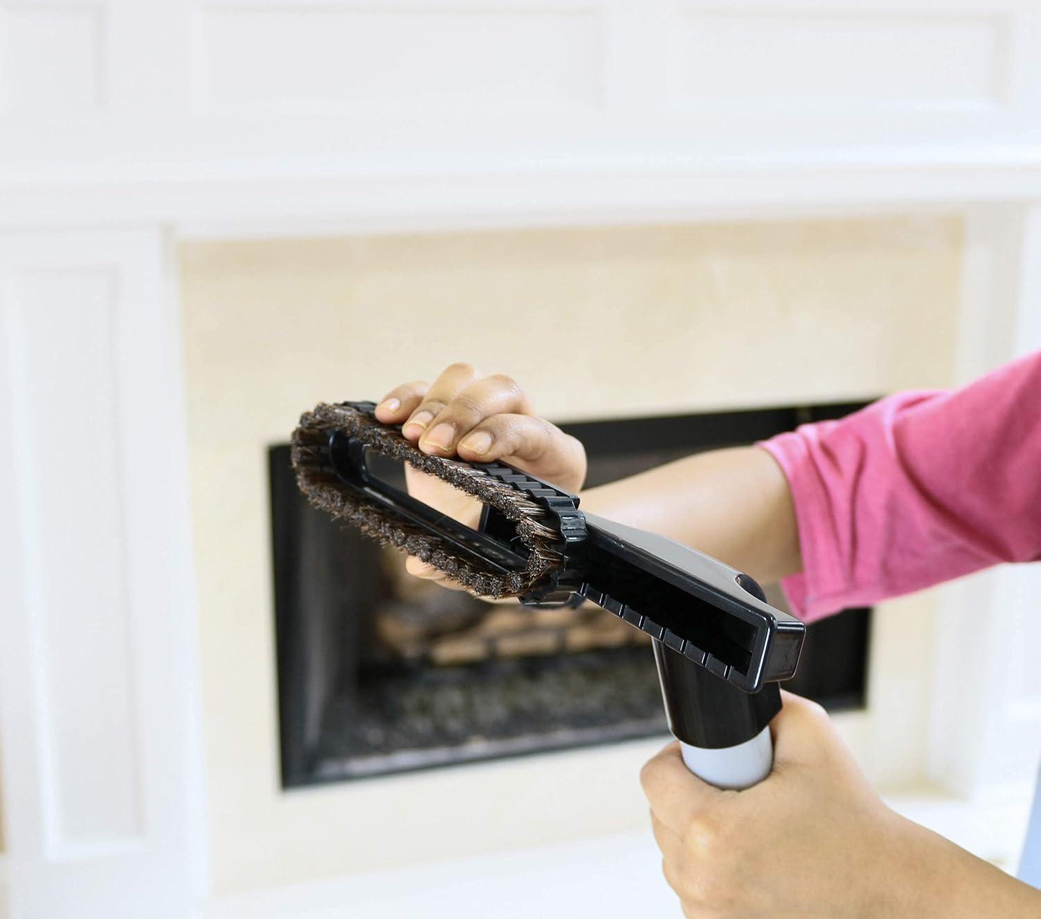 image:image125 Vacuum Floor Brush Attachment 10 Wide Soft Bristles with Two Adapters for 1375 amp 15 Compatibility Fits many Shop Vac Shark Hoover Eureka Dirt Devil Miele Oreck and MoreUpholstery Brush