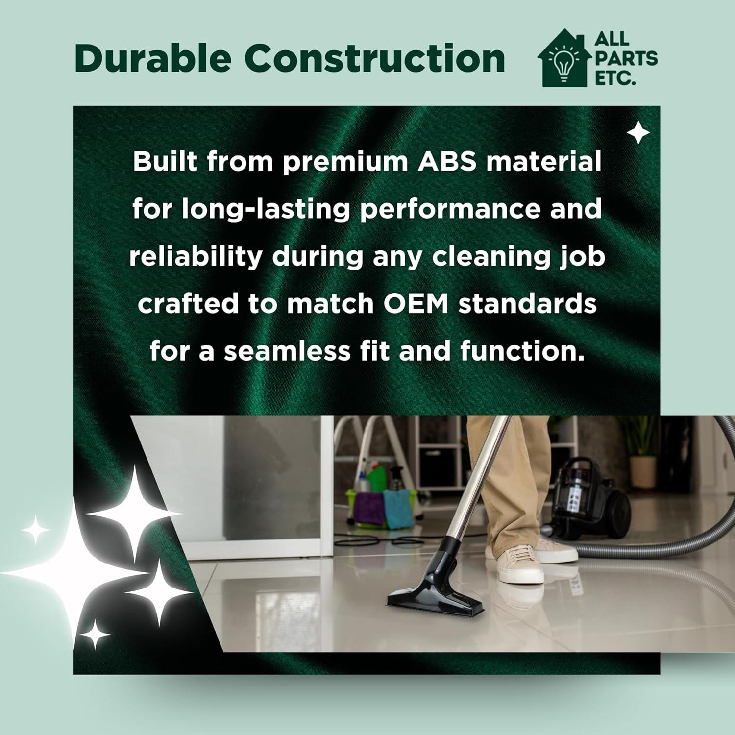 image:image125 Vacuum Floor Brush Attachment 10 Wide Soft Bristles with Two Adapters for 1375 amp 15 Compatibility Fits many Shop Vac Shark Hoover Eureka Dirt Devil Miele Oreck and MoreUpholstery Tool