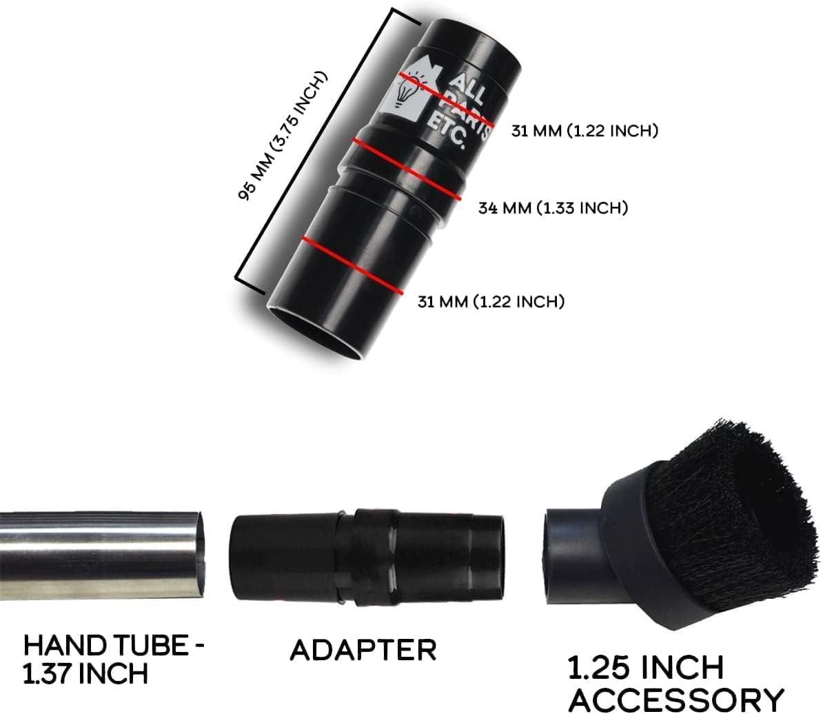 image:image125 Vacuum Floor Brush Attachment 10 Wide Soft Bristles with Two Adapters for 1375 amp 15 Compatibility Fits many Shop Vac Shark Hoover Eureka Dirt Devil Miele Oreck and MoreLint Hair Brush