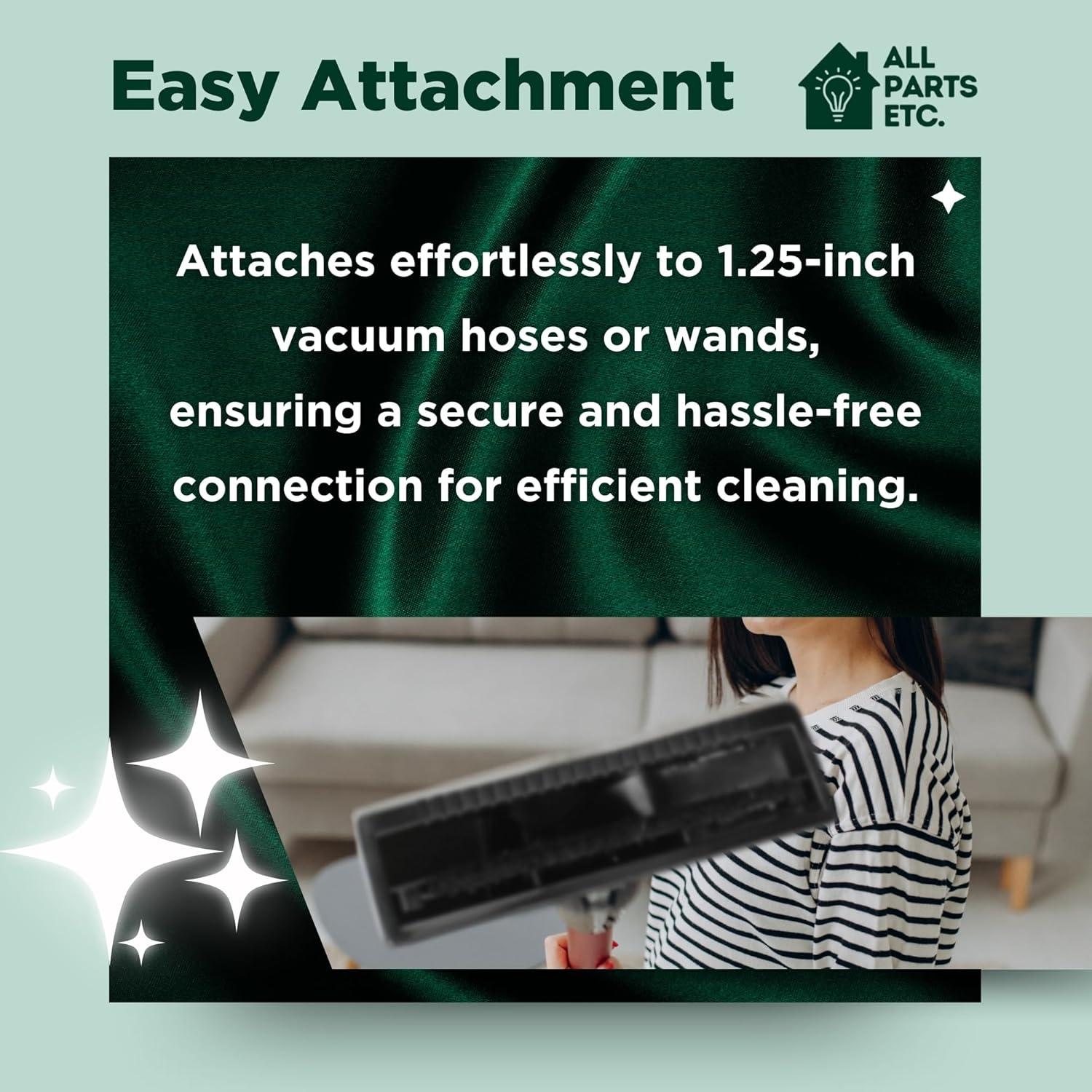 image:image125 Vacuum Floor Brush Attachment 10 Wide Soft Bristles with Two Adapters for 1375 amp 15 Compatibility Fits many Shop Vac Shark Hoover Eureka Dirt Devil Miele Oreck and MoreUpholstery Tool