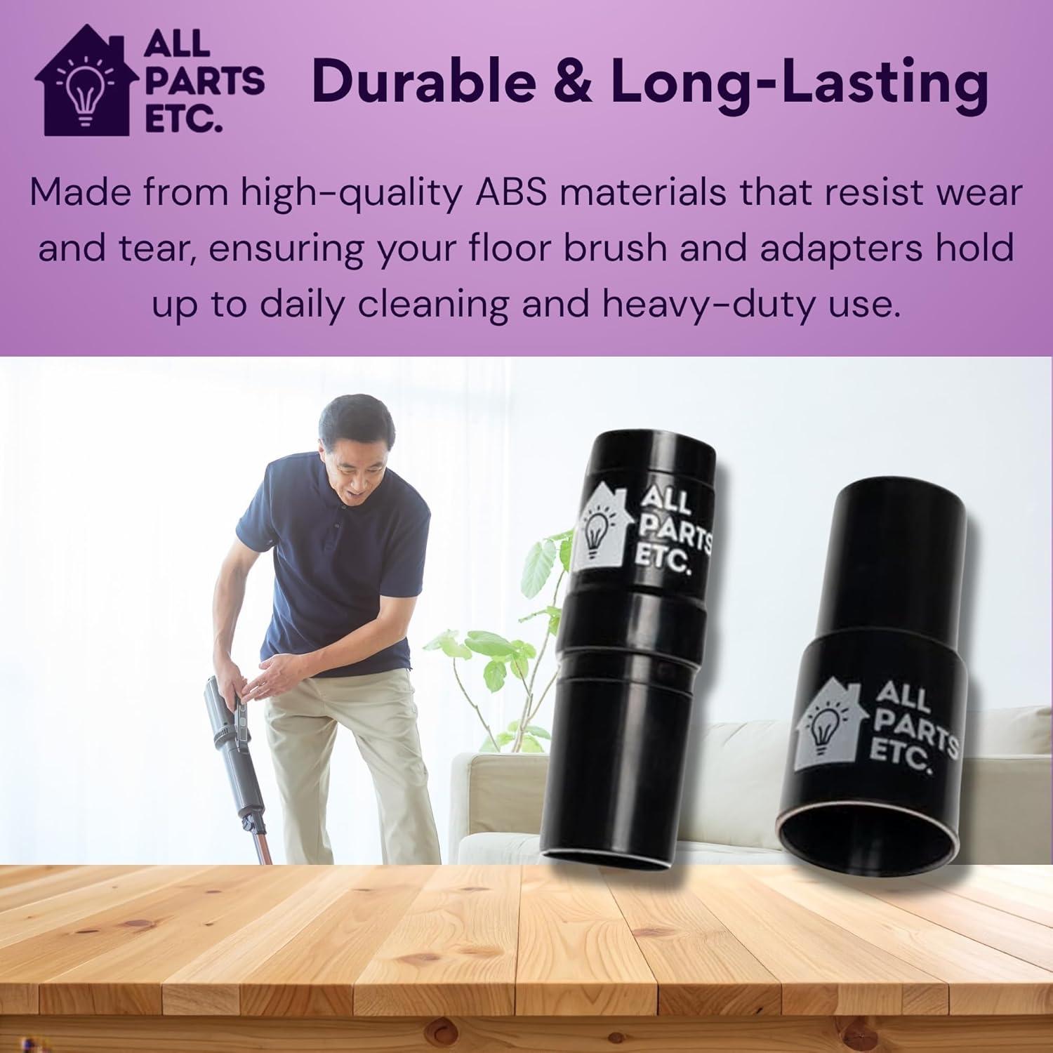 image:image125 Vacuum Floor Brush Attachment 10 Wide Soft Bristles with Two Adapters for 1375 amp 15 Compatibility Fits many Shop Vac Shark Hoover Eureka Dirt Devil Miele Oreck and MoreFloor Brush Multi
