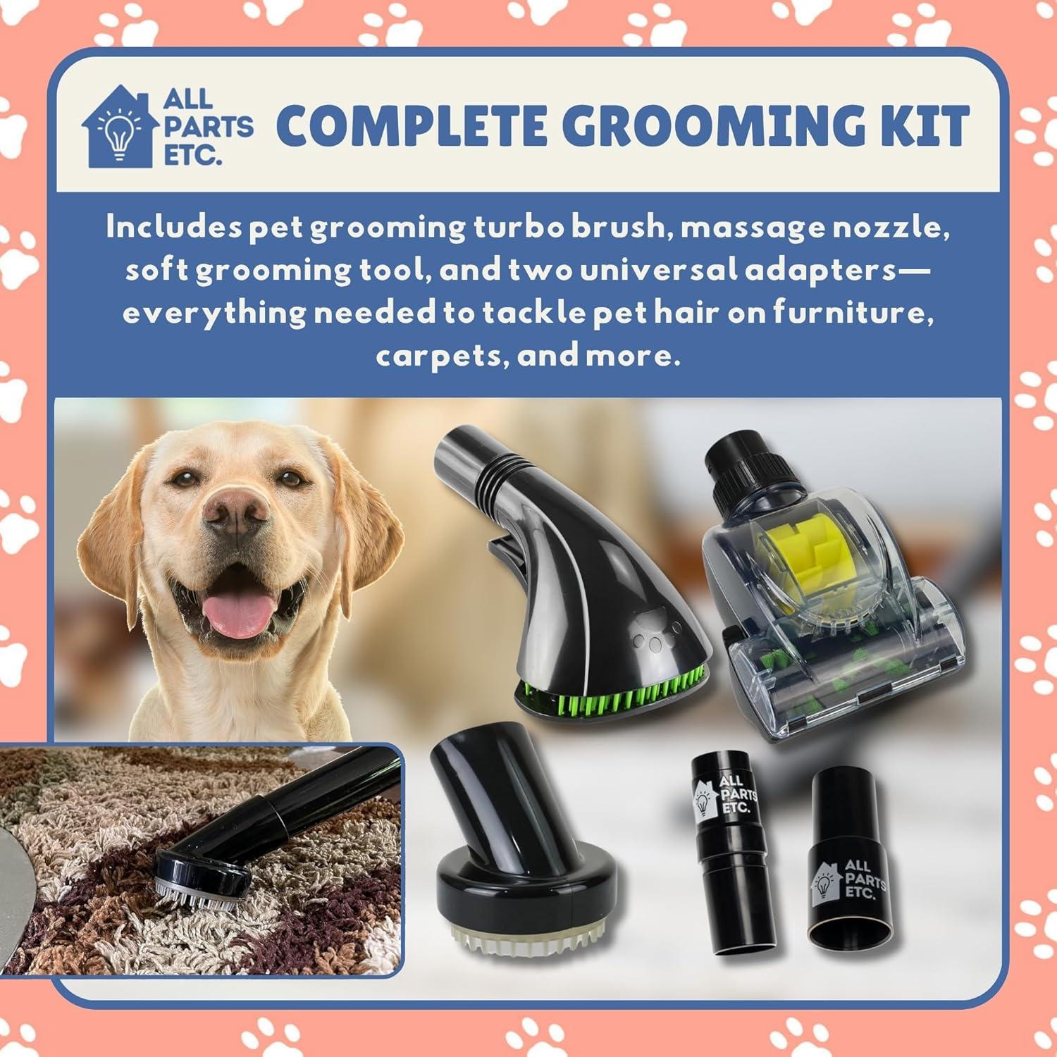 image:image125 Vacuum Floor Brush Attachment 10 Wide Soft Bristles with Two Adapters for 1375 amp 15 Compatibility Fits many Shop Vac Shark Hoover Eureka Dirt Devil Miele Oreck and More5Pack Pets
