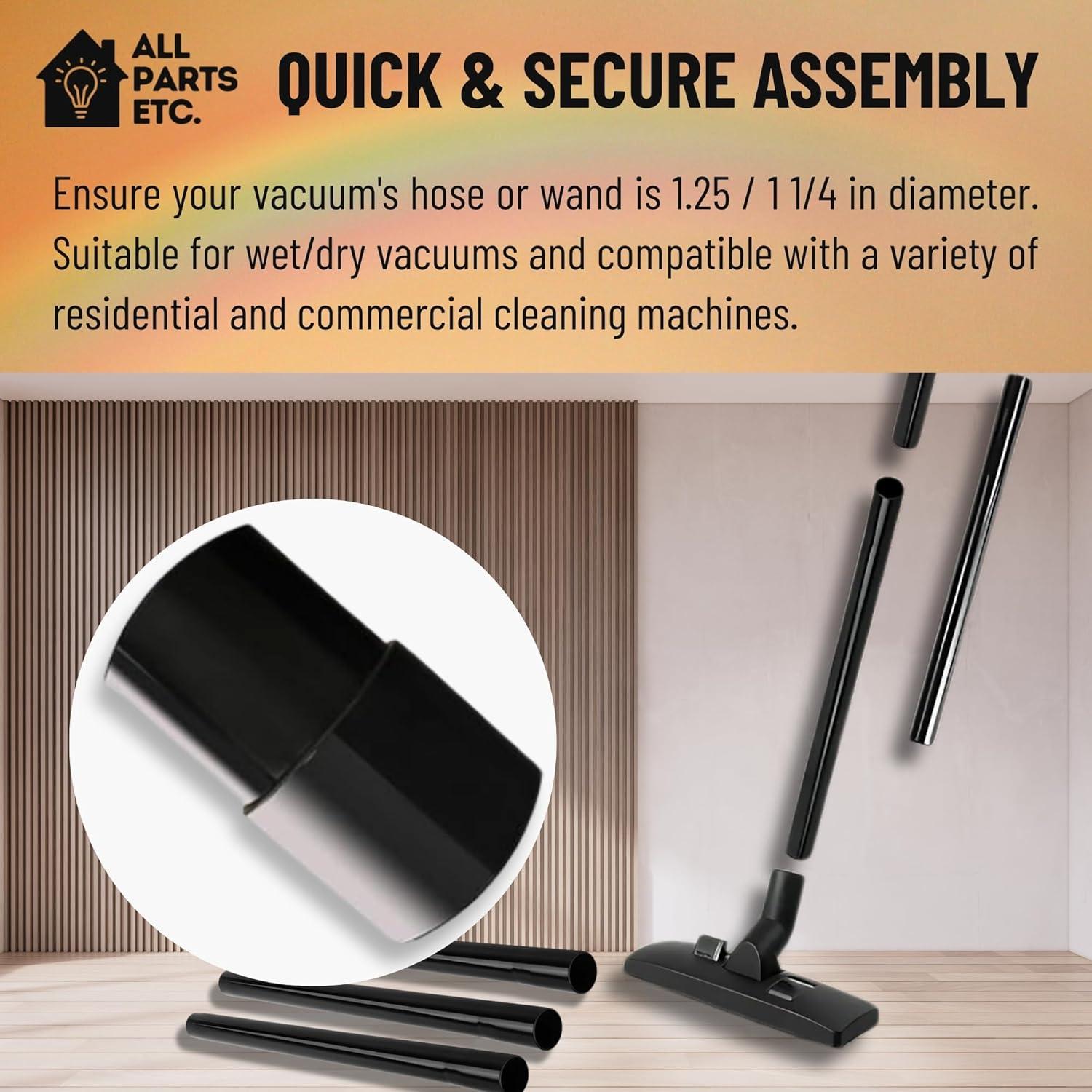 image:image125 Vacuum Floor Brush Attachment 10 Wide Soft Bristles with Two Adapters for 1375 amp 15 Compatibility Fits many Shop Vac Shark Hoover Eureka Dirt Devil Miele Oreck and More3 Pack