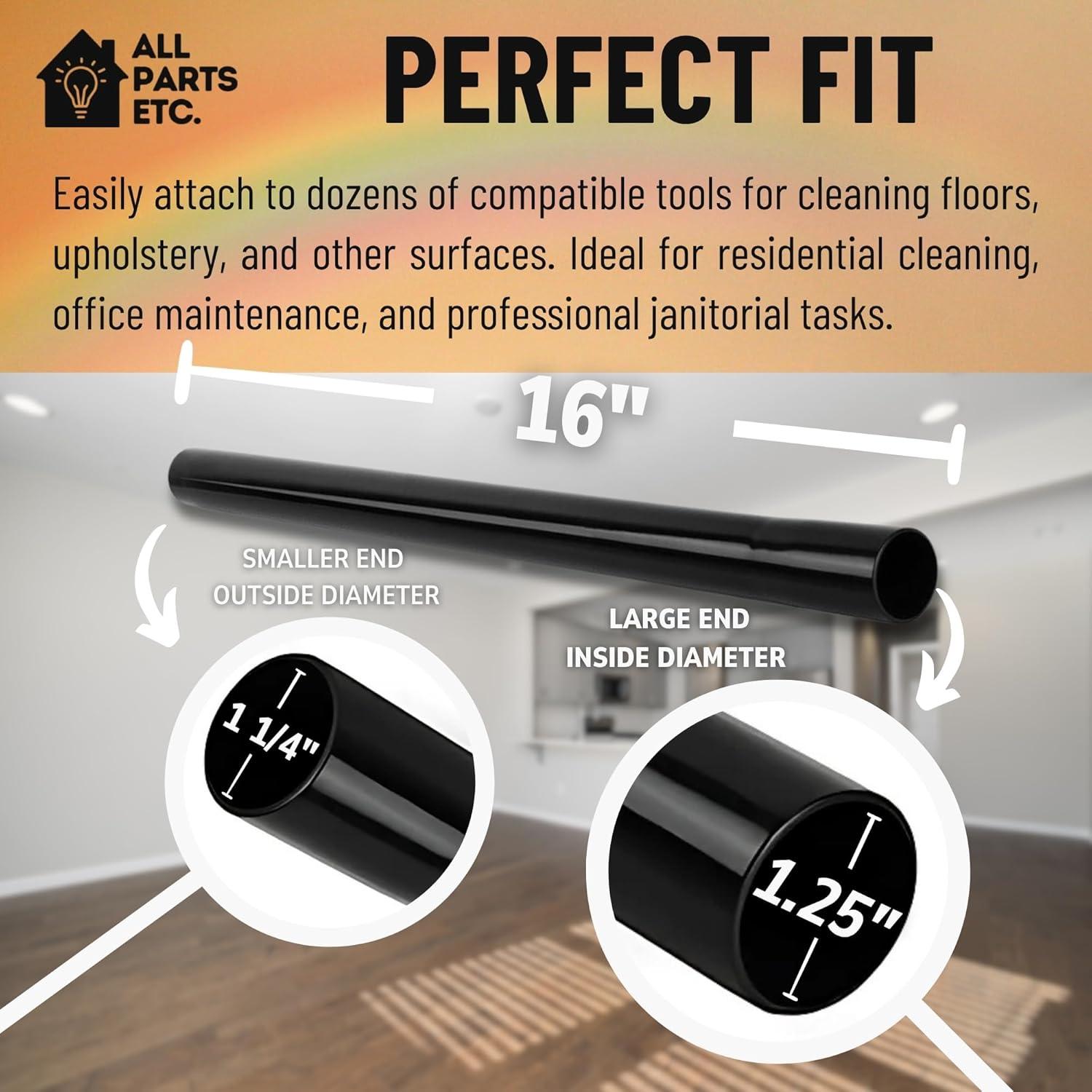 image:image125 Vacuum Floor Brush Attachment 10 Wide Soft Bristles with Two Adapters for 1375 amp 15 Compatibility Fits many Shop Vac Shark Hoover Eureka Dirt Devil Miele Oreck and More3 Pack