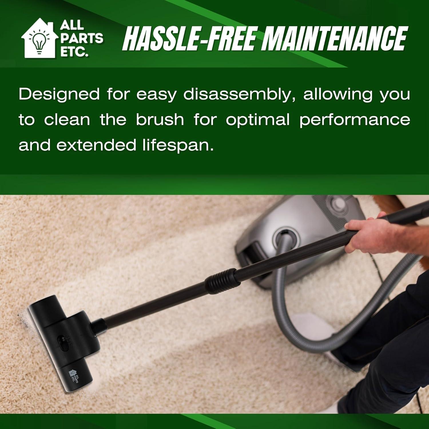 image:image125 Vacuum Floor Brush Attachment 10 Wide Soft Bristles with Two Adapters for 1375 amp 15 Compatibility Fits many Shop Vac Shark Hoover Eureka Dirt Devil Miele Oreck and MoreCarpet Brush