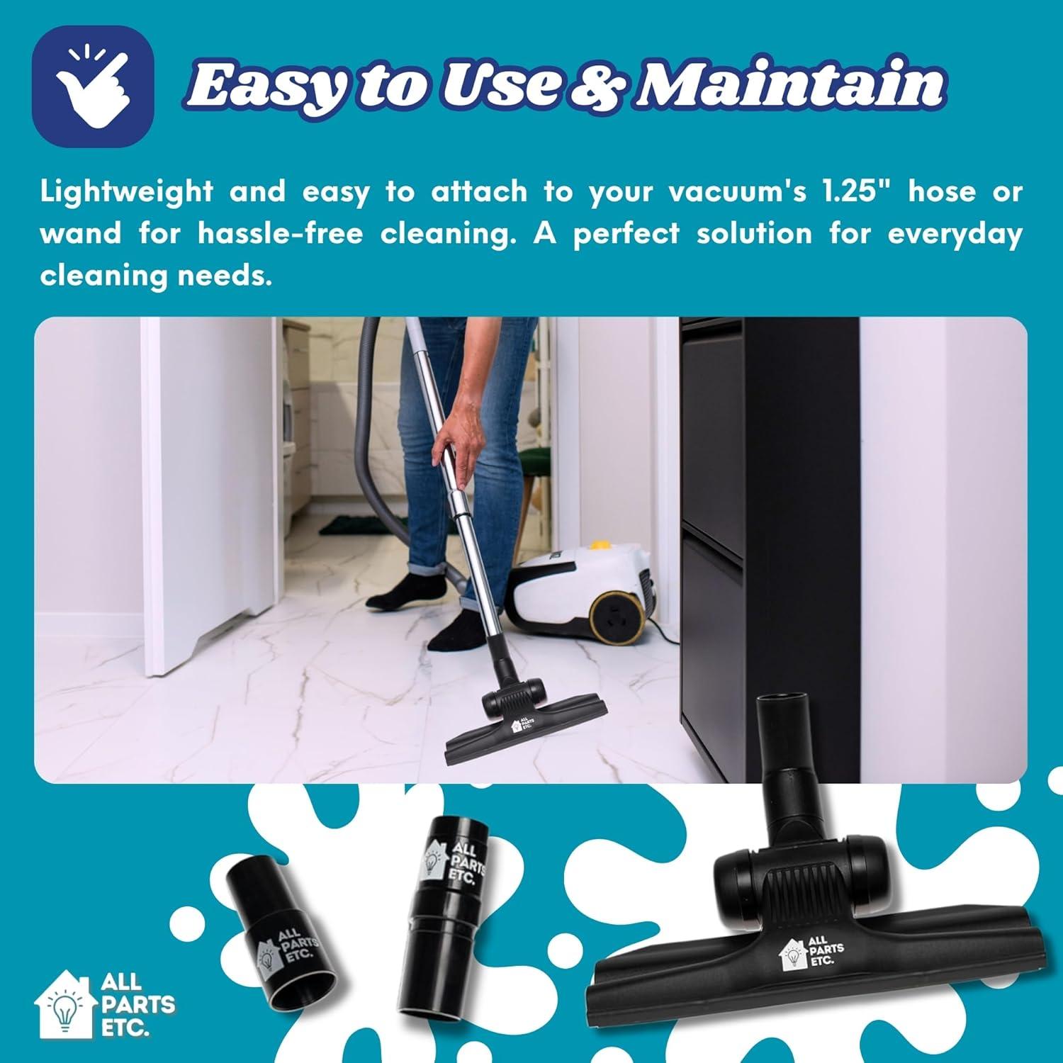 image:image125 Vacuum Floor Brush Attachment 10 Wide Soft Bristles with Two Adapters for 1375 amp 15 Compatibility Fits many Shop Vac Shark Hoover Eureka Dirt Devil Miele Oreck and MoreGulper Tool