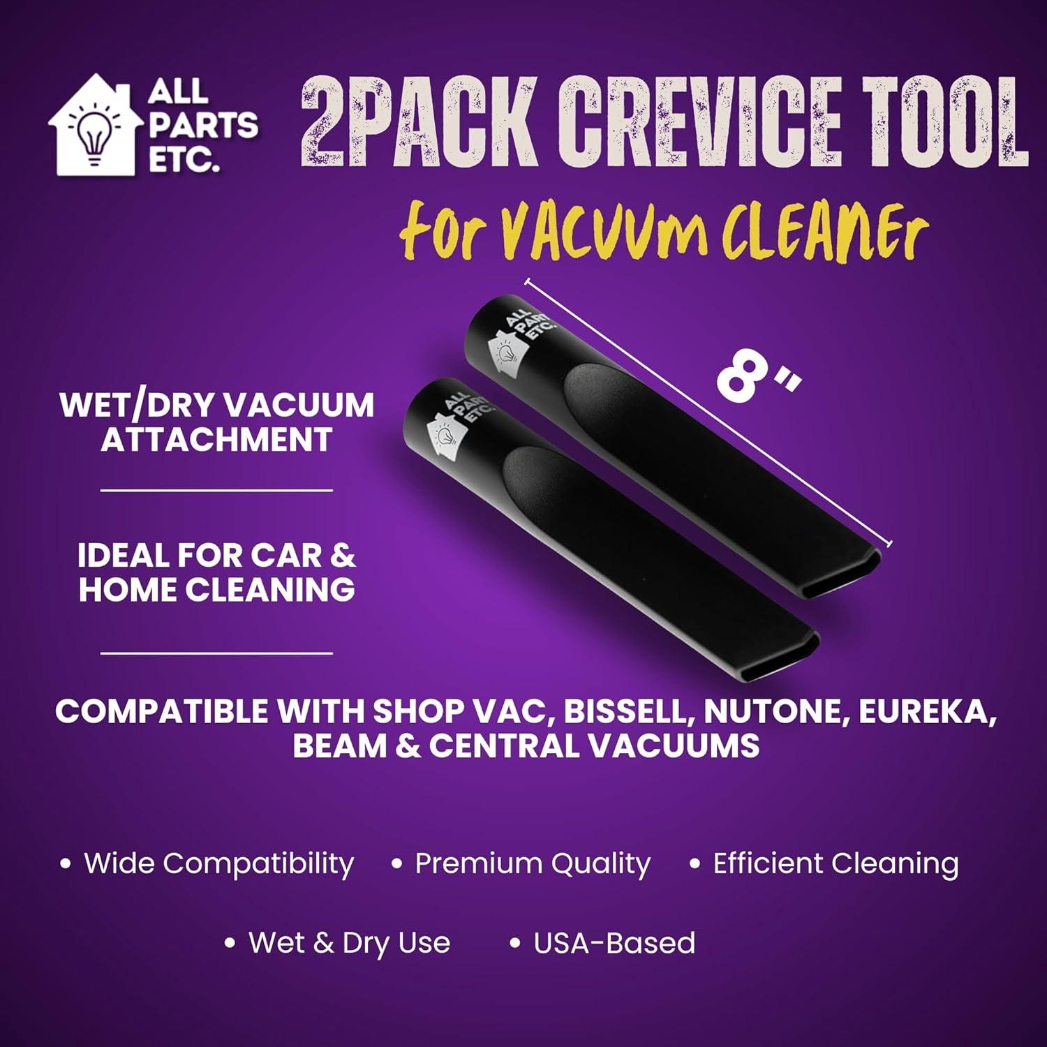 image:image125 Vacuum Floor Brush Attachment 10 Wide Soft Bristles with Two Adapters for 1375 amp 15 Compatibility Fits many Shop Vac Shark Hoover Eureka Dirt Devil Miele Oreck and MoreCrevice Tool 9