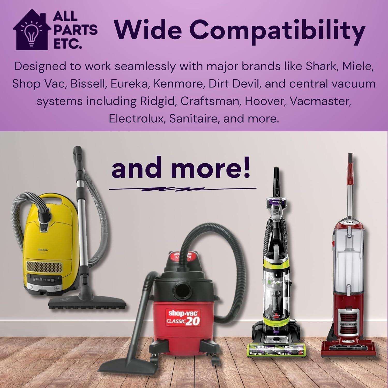 image:image125 Vacuum Floor Brush Attachment 10 Wide Soft Bristles with Two Adapters for 1375 amp 15 Compatibility Fits many Shop Vac Shark Hoover Eureka Dirt Devil Miele Oreck and MoreFloor Brush Multi