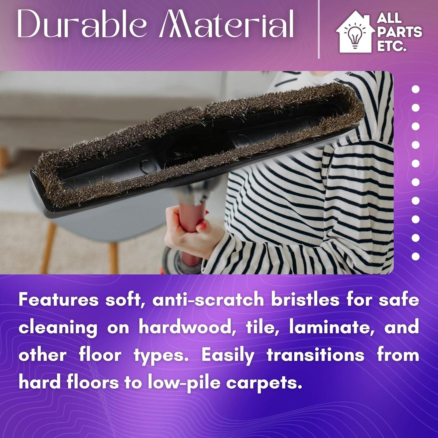 image:image125 Vacuum Floor Brush Attachment 10 Wide Soft Bristles with Two Adapters for 1375 amp 15 Compatibility Fits many Shop Vac Shark Hoover Eureka Dirt Devil Miele Oreck and MoreFloor Brush 10