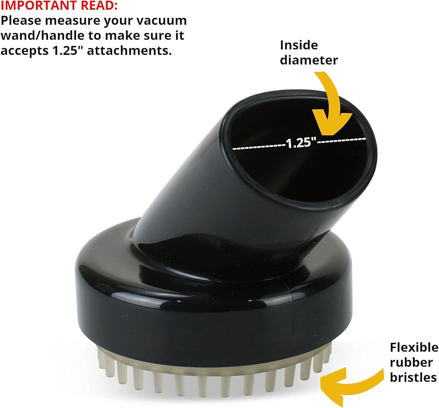 image:image125 Vacuum Floor Brush Attachment 10 Wide Soft Bristles with Two Adapters for 1375 amp 15 Compatibility Fits many Shop Vac Shark Hoover Eureka Dirt Devil Miele Oreck and MorePet Brush