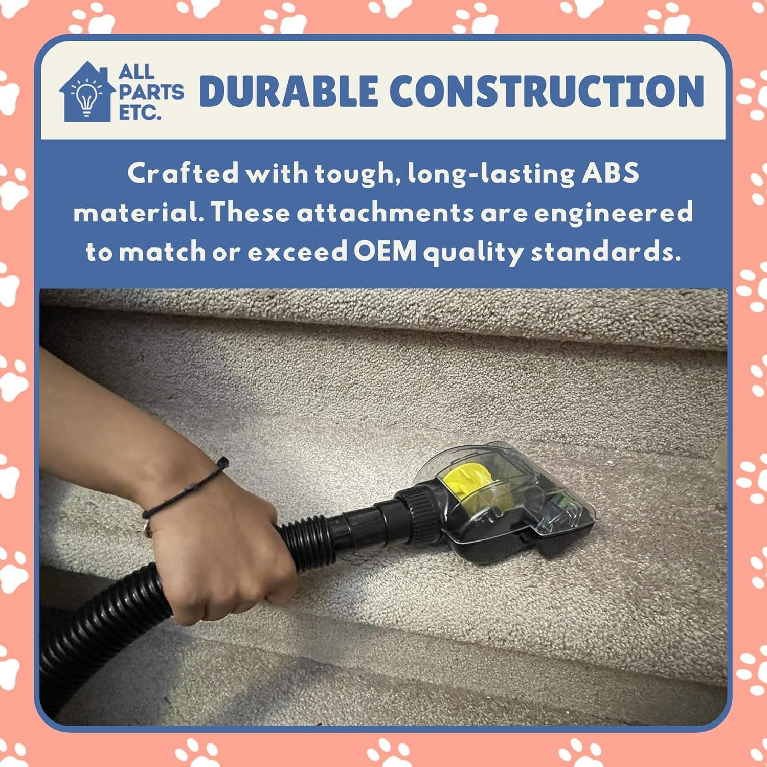 image:image125 Vacuum Floor Brush Attachment 10 Wide Soft Bristles with Two Adapters for 1375 amp 15 Compatibility Fits many Shop Vac Shark Hoover Eureka Dirt Devil Miele Oreck and More5Pack Pets