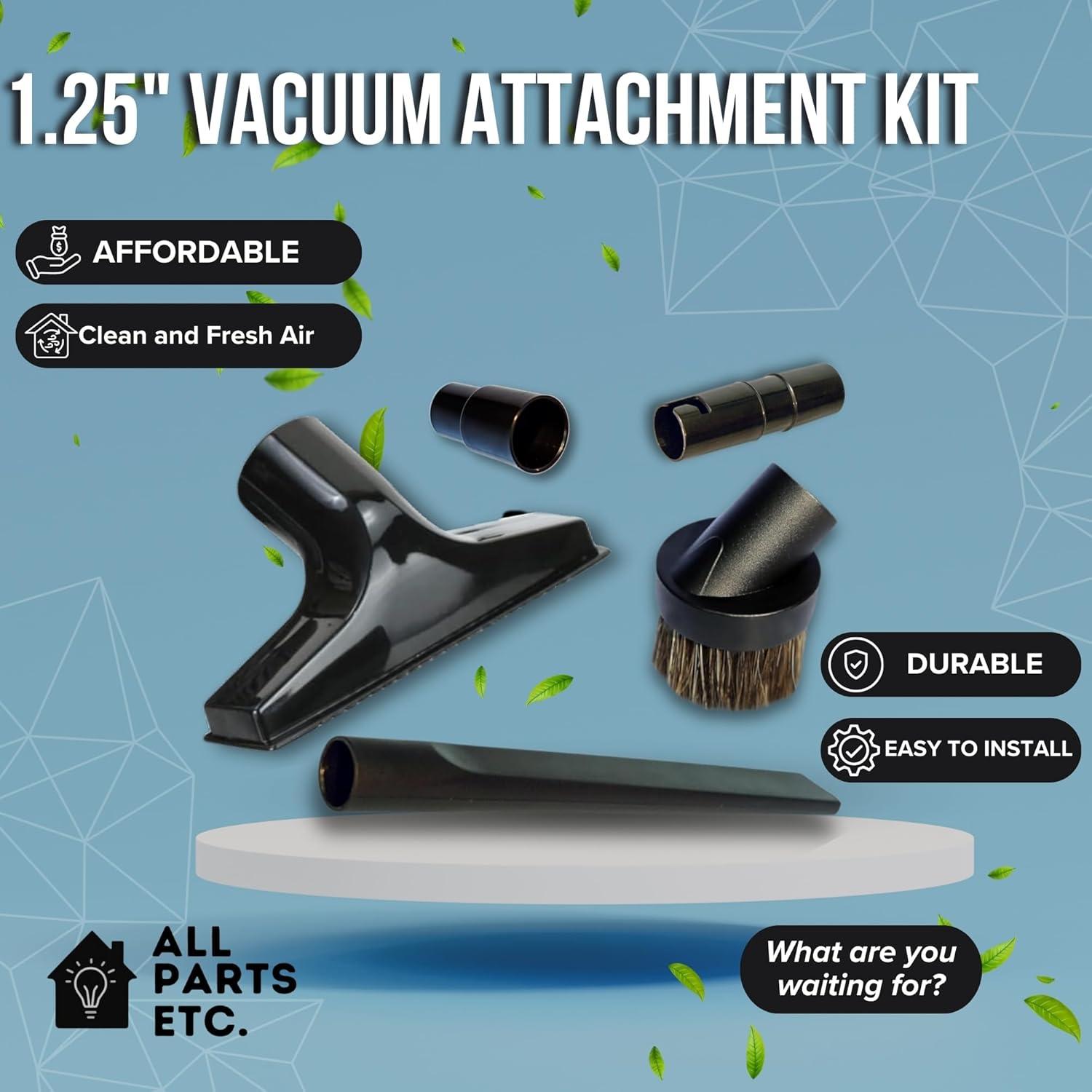 image:image125 Vacuum Floor Brush Attachment 10 Wide Soft Bristles with Two Adapters for 1375 amp 15 Compatibility Fits many Shop Vac Shark Hoover Eureka Dirt Devil Miele Oreck and More4Pack