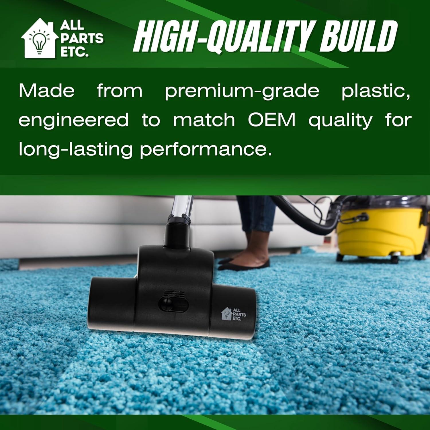 image:image125 Vacuum Floor Brush Attachment 10 Wide Soft Bristles with Two Adapters for 1375 amp 15 Compatibility Fits many Shop Vac Shark Hoover Eureka Dirt Devil Miele Oreck and MoreCarpet Brush