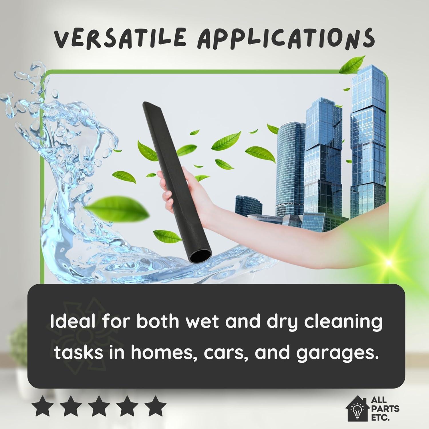 image:image125 Vacuum Floor Brush Attachment 10 Wide Soft Bristles with Two Adapters for 1375 amp 15 Compatibility Fits many Shop Vac Shark Hoover Eureka Dirt Devil Miele Oreck and MoreCrevice Tool 135