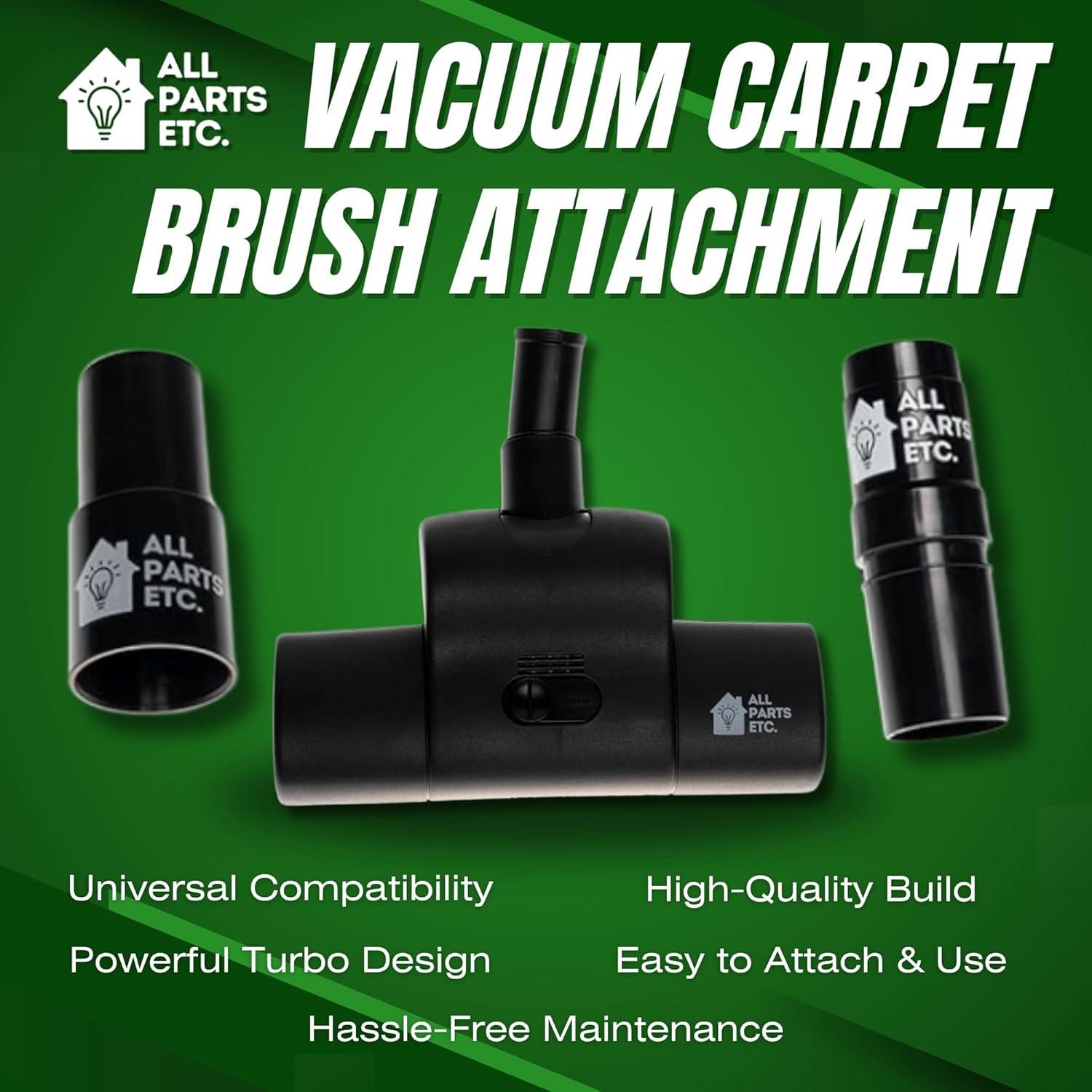 image:image125 Vacuum Floor Brush Attachment 10 Wide Soft Bristles with Two Adapters for 1375 amp 15 Compatibility Fits many Shop Vac Shark Hoover Eureka Dirt Devil Miele Oreck and MoreCarpet Brush