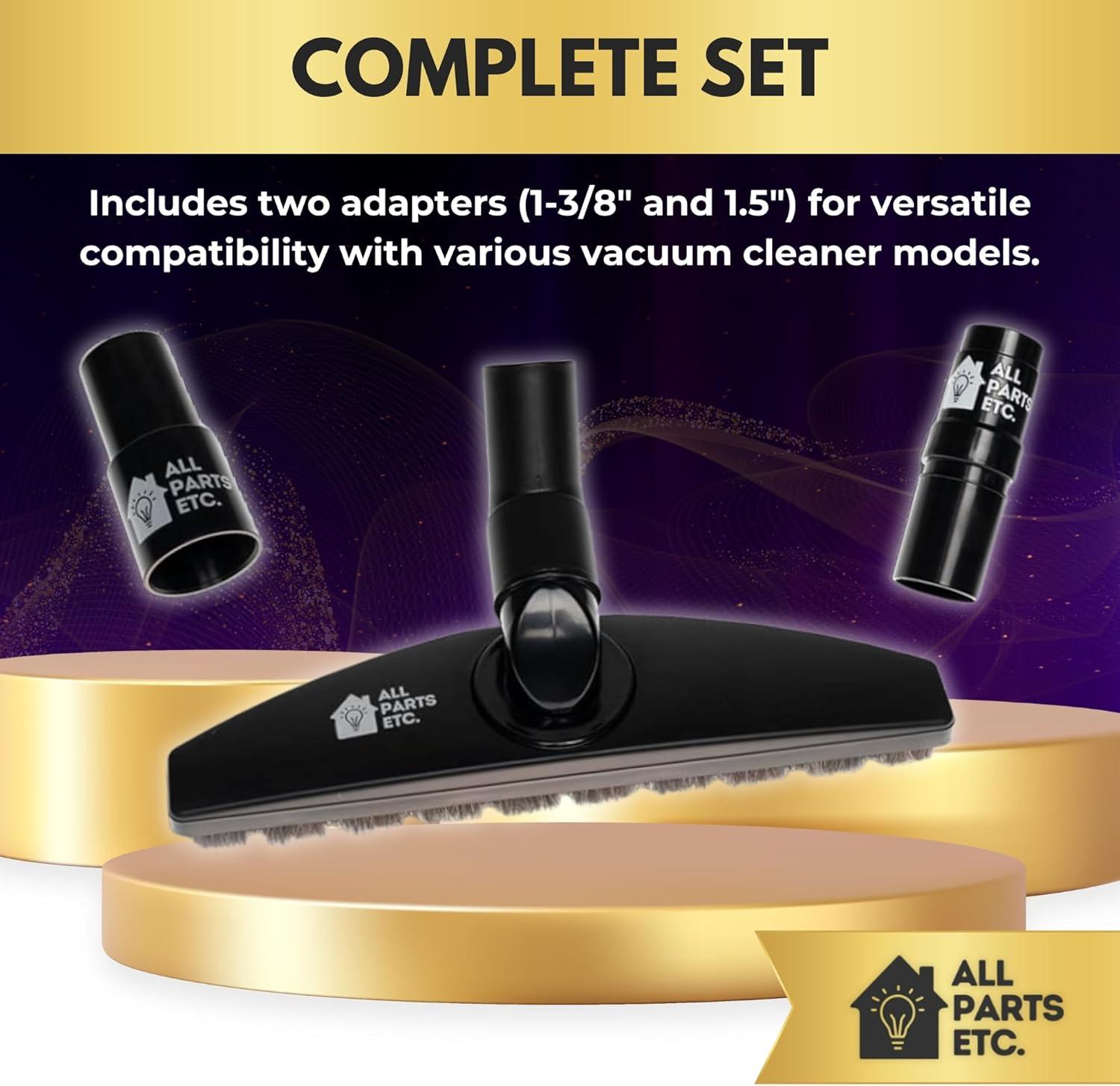 image:image125 Vacuum Floor Brush Attachment 10 Wide Soft Bristles with Two Adapters for 1375 amp 15 Compatibility Fits many Shop Vac Shark Hoover Eureka Dirt Devil Miele Oreck and MoreFloor Brush Deluxe