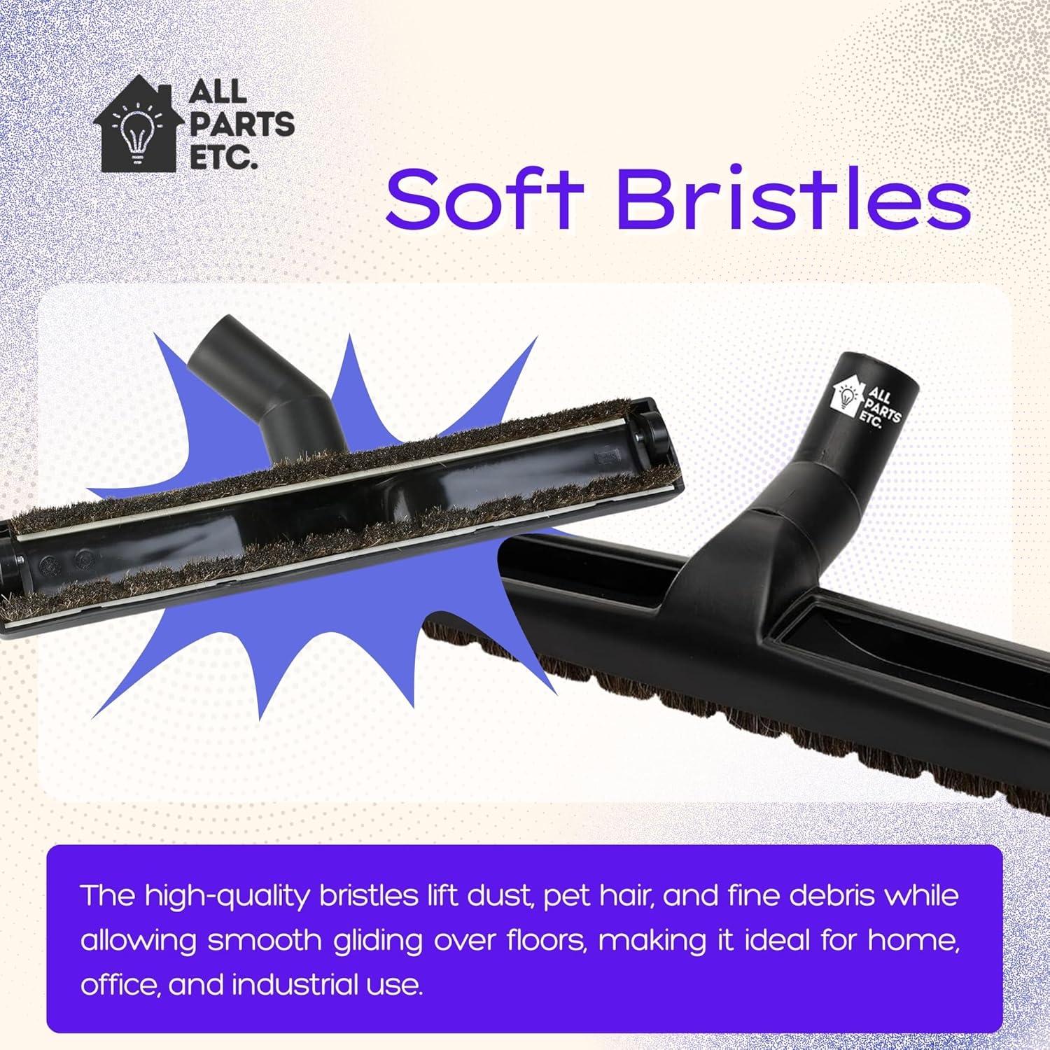image:image125 Vacuum Floor Brush Attachment 10 Wide Soft Bristles with Two Adapters for 1375 amp 15 Compatibility Fits many Shop Vac Shark Hoover Eureka Dirt Devil Miele Oreck and MoreFloor Brush 14