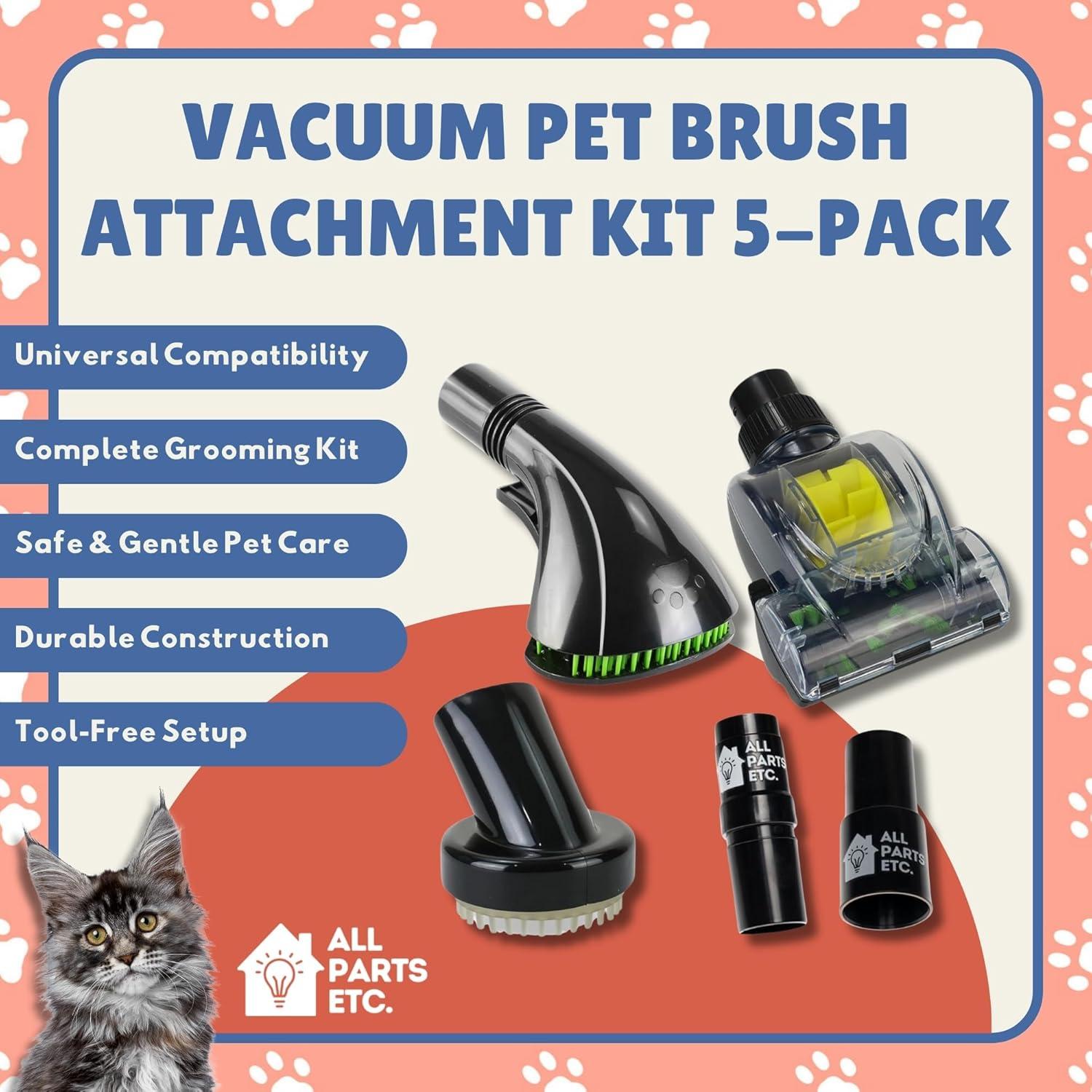 image:image125 Vacuum Floor Brush Attachment 10 Wide Soft Bristles with Two Adapters for 1375 amp 15 Compatibility Fits many Shop Vac Shark Hoover Eureka Dirt Devil Miele Oreck and More5Pack Pets