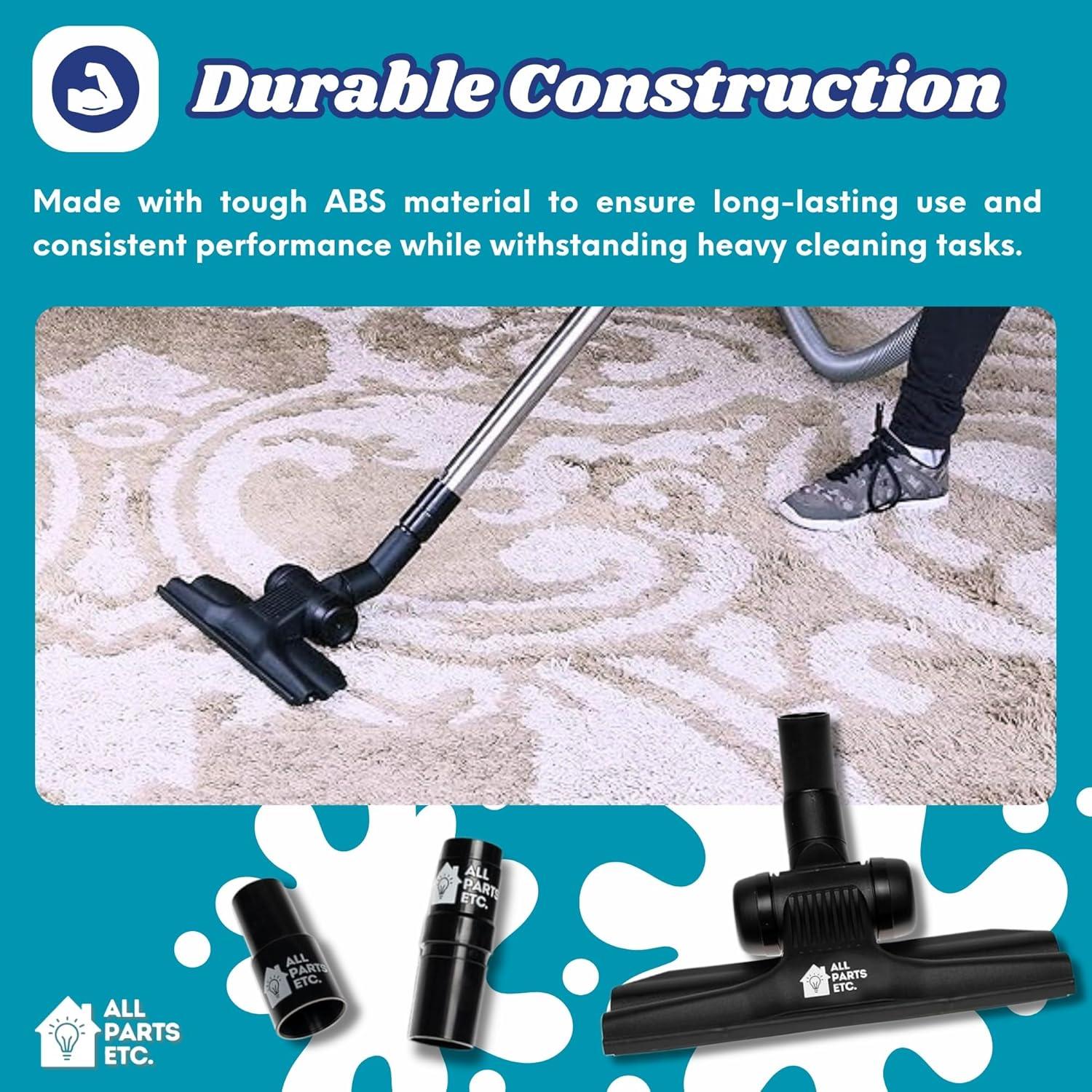 image:image125 Vacuum Floor Brush Attachment 10 Wide Soft Bristles with Two Adapters for 1375 amp 15 Compatibility Fits many Shop Vac Shark Hoover Eureka Dirt Devil Miele Oreck and MoreGulper Tool