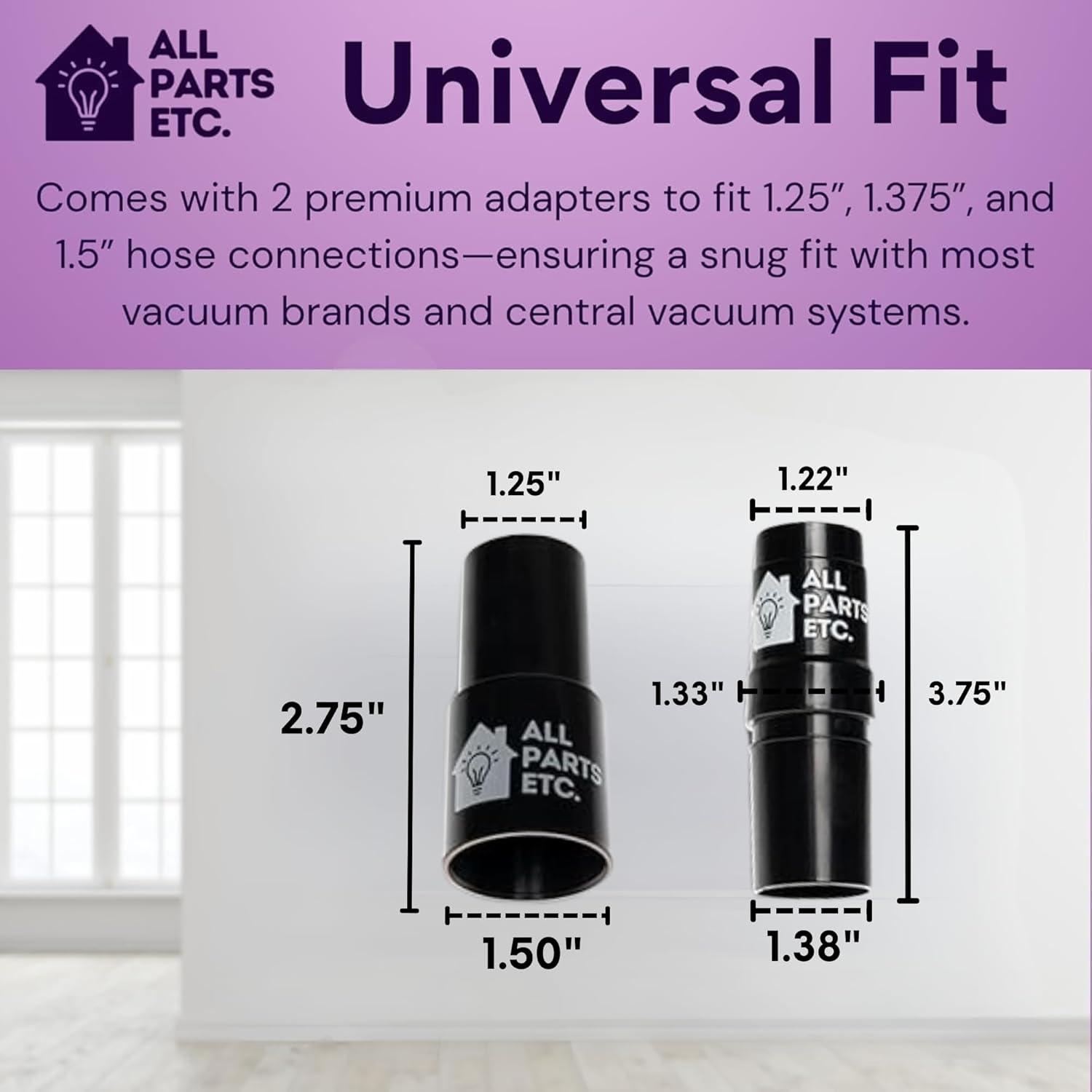 image:image125 Vacuum Floor Brush Attachment 10 Wide Soft Bristles with Two Adapters for 1375 amp 15 Compatibility Fits many Shop Vac Shark Hoover Eureka Dirt Devil Miele Oreck and MoreFloor Brush Multi