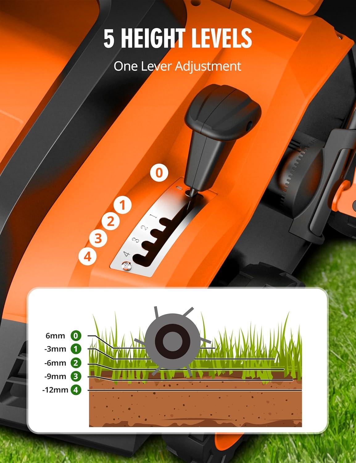 image:image16 Artificial Turf Vacuum 1800w Grass Sweeper 15 Amp Lawn Sweeper Yard Power Brush with 55L Removable Leaf Collection Bag QuickFold Keeps Clear Sweepy Box Orange