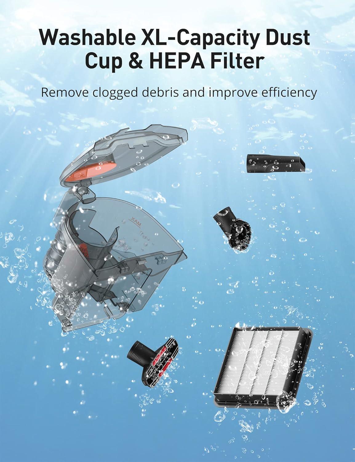 image:imageAspiron Replacement Inlet HEPAH12 Filter Part amp Outlet Sponge Part for ASCA006 Canister Vacuum Cleaner Washable Vacuum Cleaner HEPA Style Filter Fits