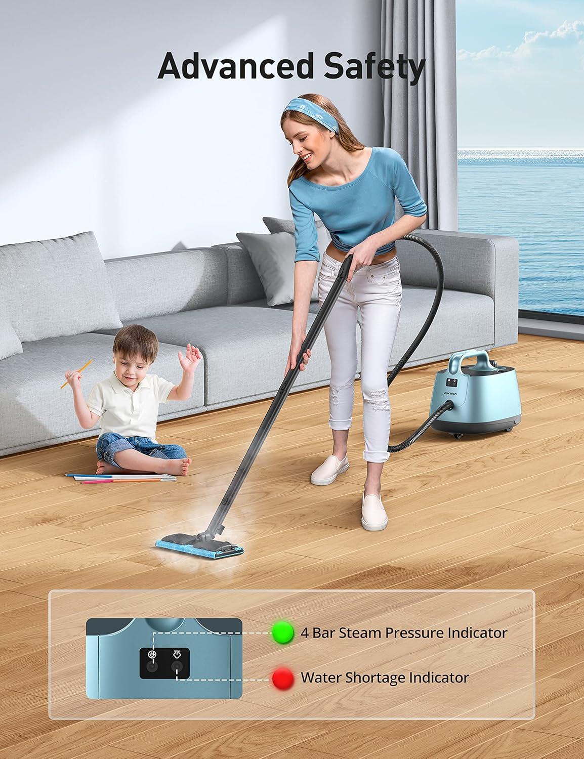 image:imageAspiron Steam Cleaner 293F 58 PSI Powerful Multipurpose Handheld Steam Mop for Home Use 21 Attachments 50Oz Capacity Heavy Duty Steamer for Carpets Floors Cars Tiles Crack Cleaning BlueBlue