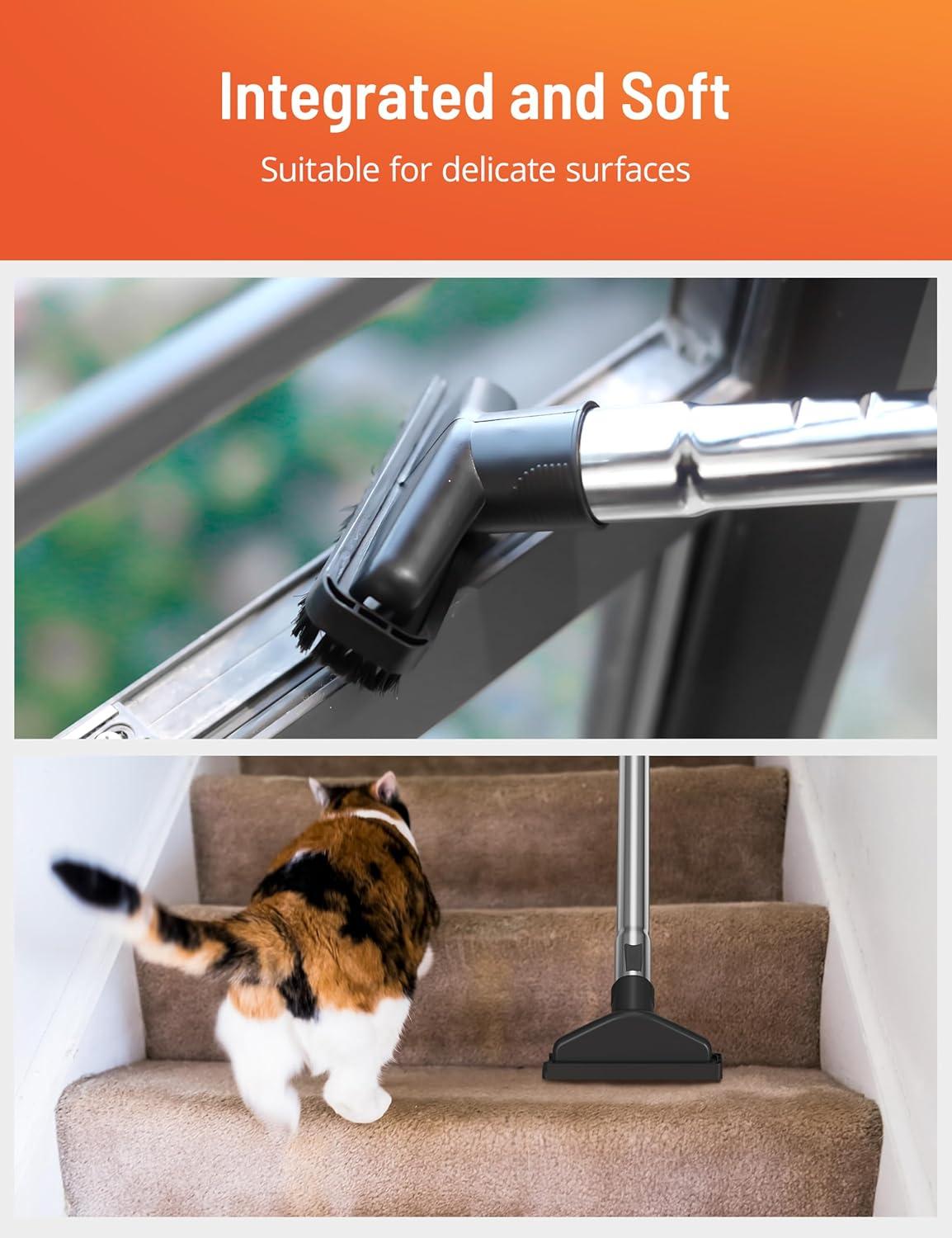 image:imageBagged Canister Vacuum Cleaner Canister Vacuum Cleaners for Home Automatic Cord Rewind Portable Corded Vacuum Cleaner with 3 Replacement Bags for Hard Floors Pet Hair Carpet and Upholstery