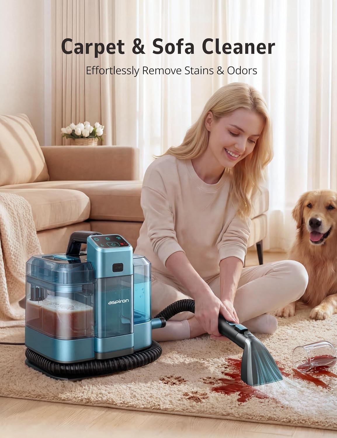 image:imageSteam CleanerFast Heating SteamerCarpet Cleaner Machine for HomeHotCold Water amp Steam WashSpot Cleaner 20Kpa Powerful Suction 300ML Cleaning Solutionfor Carpet Upholstery Sofa Pet StainCar