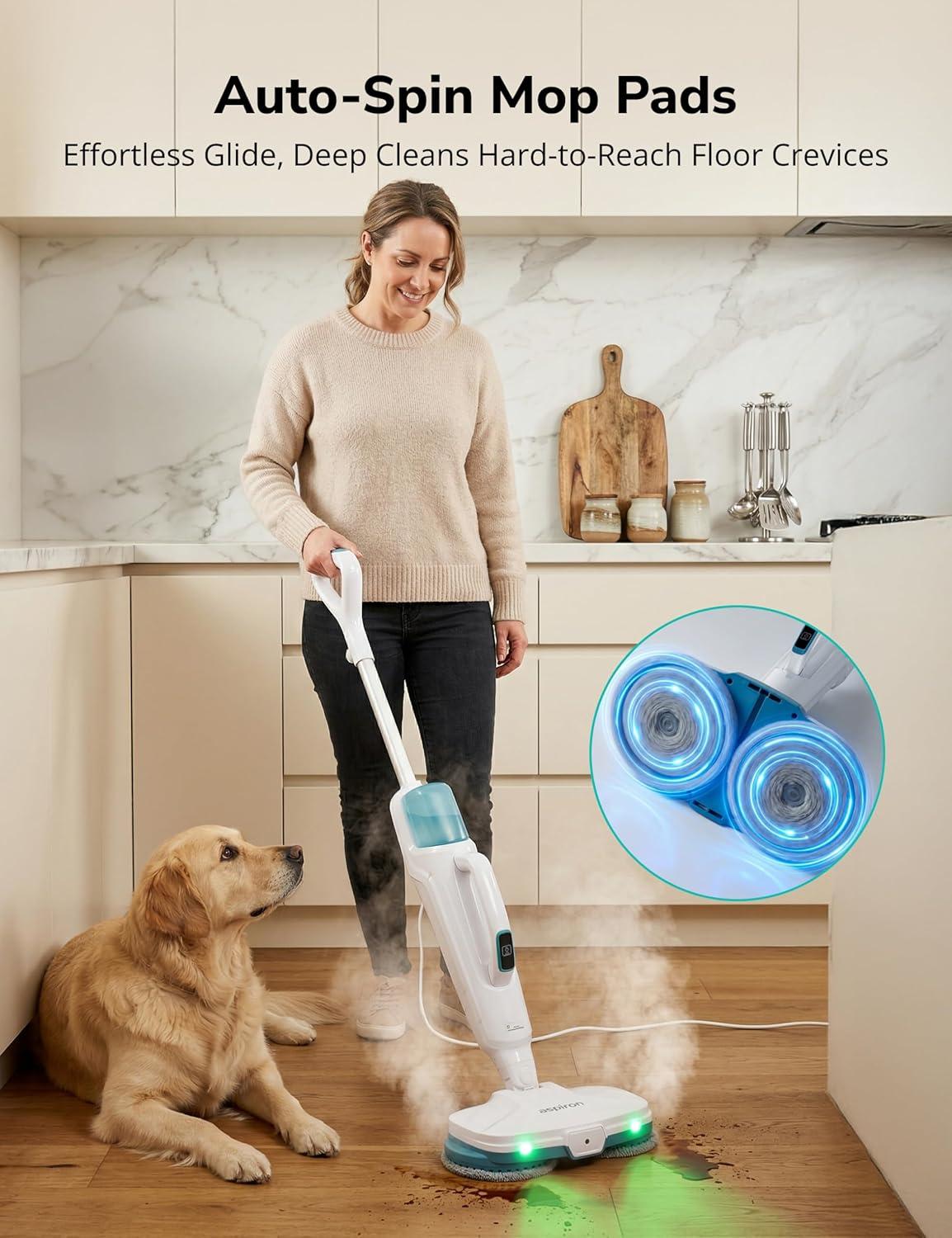 image:imageSteam Mop10in1 Scrub Mop amp Handheld Steamer15s HeatupMultifunctional Electric Cleaner for Home UseHard Floor Cleaner2 ModesLed LightRemovable 500ML Water TankCarpetsFloorsCarsTilesCrackBlue