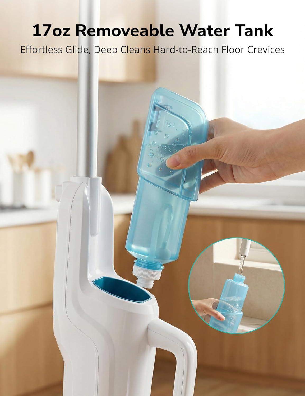 image:imageSteam Mop10in1 Scrub Mop amp Handheld Steamer15s HeatupMultifunctional Electric Cleaner for Home UseHard Floor Cleaner2 ModesLed LightRemovable 500ML Water TankCarpetsFloorsCarsTilesCrackBlue