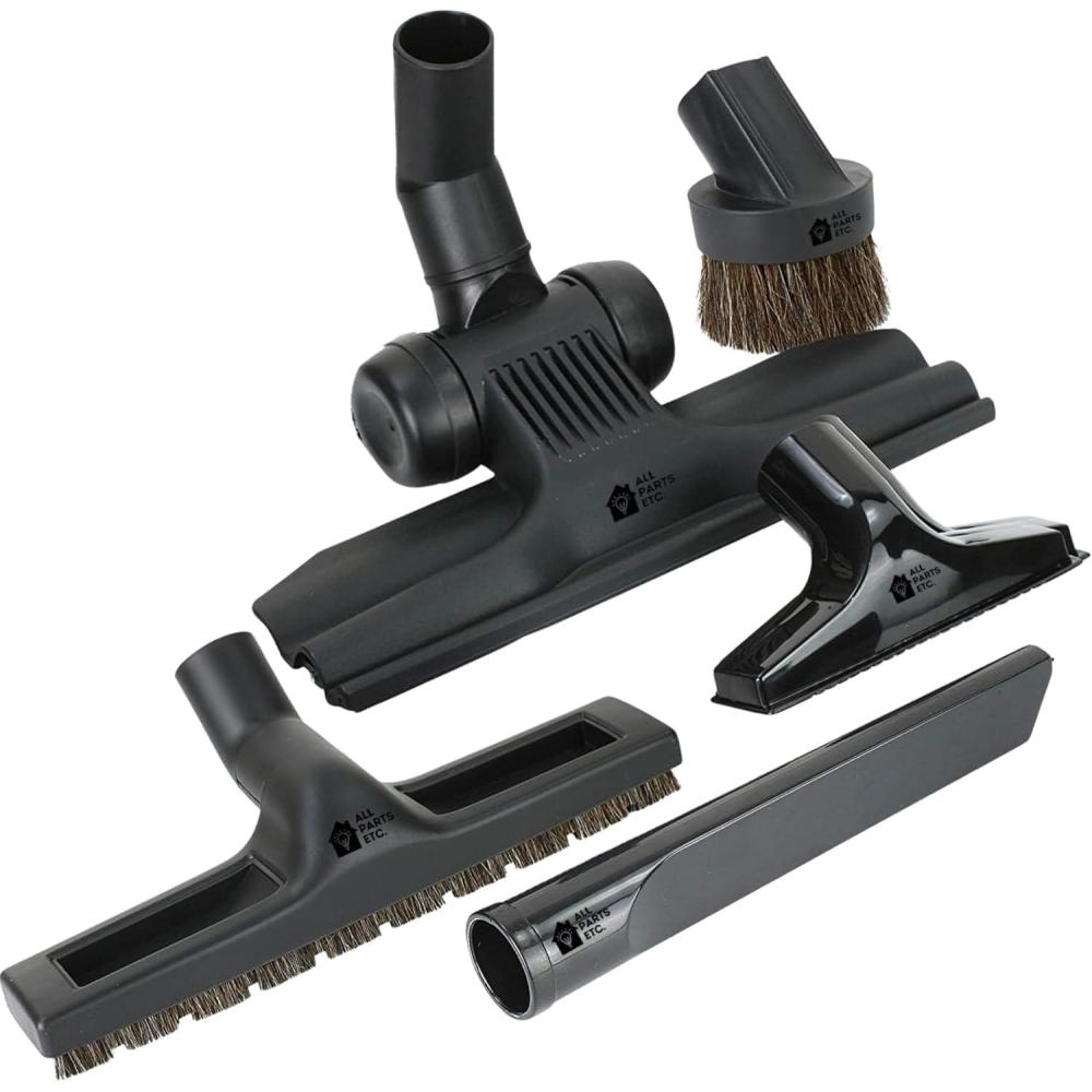 image:image125 Vacuum Floor Brush Attachment 10 Wide Soft Bristles with Two Adapters for 1375 amp 15 Compatibility Fits many Shop Vac Shark Hoover Eureka Dirt Devil Miele Oreck and More5Pack Deluxe