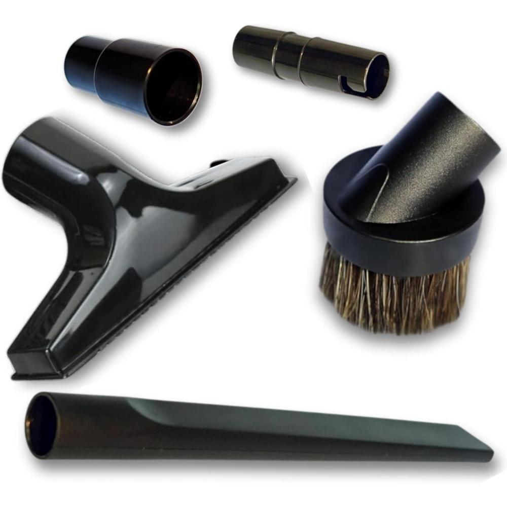 image:image125 Vacuum Floor Brush Attachment 10 Wide Soft Bristles with Two Adapters for 1375 amp 15 Compatibility Fits many Shop Vac Shark Hoover Eureka Dirt Devil Miele Oreck and More4Pack