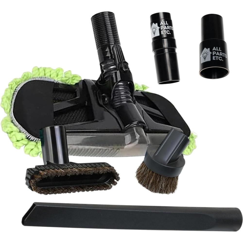image:image125 Vacuum Floor Brush Attachment 10 Wide Soft Bristles with Two Adapters for 1375 amp 15 Compatibility Fits many Shop Vac Shark Hoover Eureka Dirt Devil Miele Oreck and More6Pack Mop