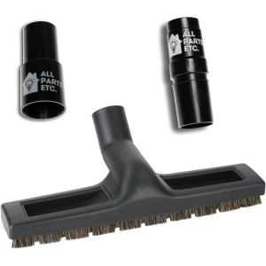 image:image125 Vacuum Floor Brush Attachment  10 Wide Soft Bristles with Two Adapters for 1375 amp 15 Compatibility Fits many Shop Vac Shark Hoover Eureka Dirt Devil Miele Oreck and MoreFloor Brush 12
