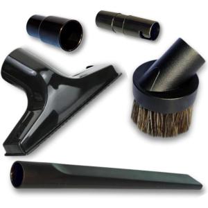 image:image125 Vacuum Floor Brush Attachment  10 Wide Soft Bristles with Two Adapters for 1375 amp 15 Compatibility Fits many Shop Vac Shark Hoover Eureka Dirt Devil Miele Oreck and More4Pack