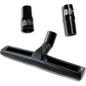 image:image125 Vacuum Floor Brush Attachment  10 Wide Soft Bristles with Two Adapters for 1375 amp 15 Compatibility Fits many Shop Vac Shark Hoover Eureka Dirt Devil Miele Oreck and MoreSqueegee Brush