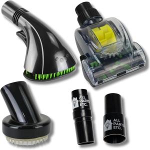 image:image125 Vacuum Floor Brush Attachment  10 Wide Soft Bristles with Two Adapters for 1375 amp 15 Compatibility Fits many Shop Vac Shark Hoover Eureka Dirt Devil Miele Oreck and More5Pack Pets