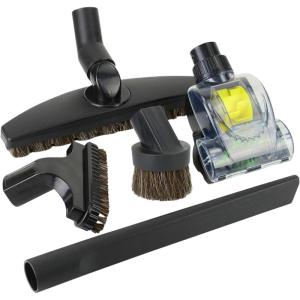 image:image125 Vacuum Floor Brush Attachment  10 Wide Soft Bristles with Two Adapters for 1375 amp 15 Compatibility Fits many Shop Vac Shark Hoover Eureka Dirt Devil Miele Oreck and More5Pack Turbo