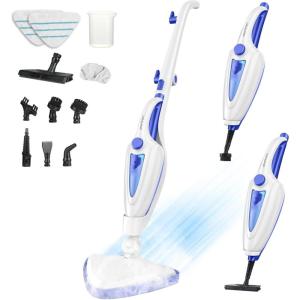 image:image1500W Multipurpose Steam Mop amp Detachable Handheld Steam Cleaner 12in1 Floor Steamer for Hardwood Laminate amp Grout 15Sec Heat Up Includes 2 Dirt Grip Pads White