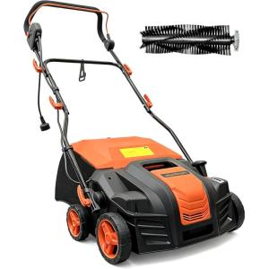 image:imageAspiron 16 Artificial Turf Vacuum 2000w Grass Sweeper 15 Amp Lawn Sweeper Yard Power Brush with 55L Removable Leaf Collection Bag QuickFold Keeps Clear Sweepy Box AurantiousAurantious