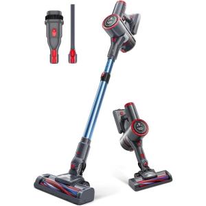 image:imageCordless Vacuum Cleaner550W55KPA Stick Vacuum Cleaner for Home LED Touch Display Screen 2 Charging WaysAntitangle Design2 HEPA Filters LED Headlightsfor Hard Floors Carpets Sofa Car