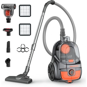 image:imageAspiron Canister Vacuum Upgraded 1600W Bagless Canister Vacuum Cleaner Auto Cord Rewind H13 HEPA Filter 4Qt Large Capacity 5 Tools for Hard Floors Carpet Pet Upholstery Tiles IndigoPersimmon