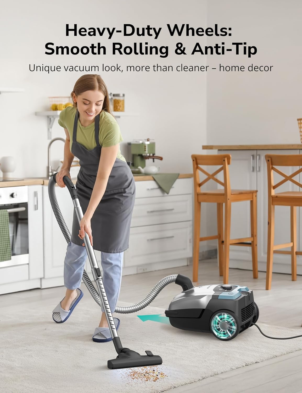image:imageAspiron Canister Vacuum1700W45KPA Bagged Vacuum Cleaner5L Large CapacityAuto Cord RewindHEPA FilterLow Noise8M Cleaning RadiusVariable Power ControlEasy to PushHard FloorCarpetPurpleAquamarine