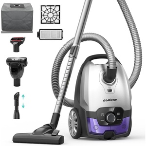 image:imageAspiron Canister Vacuum1700W45KPA Bagged Vacuum Cleaner5L Large CapacityAuto Cord RewindHEPA FilterLow Noise8M Cleaning RadiusVariable Power ControlEasy to PushHard FloorCarpetPurpleViolet